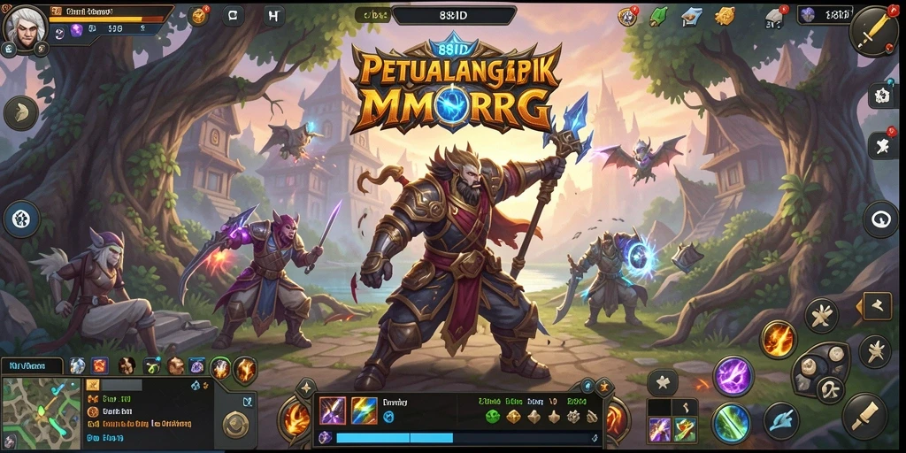 Screenshot gameplay 88ID menampilkan pertempuran seru dalam dunia MMORPG.