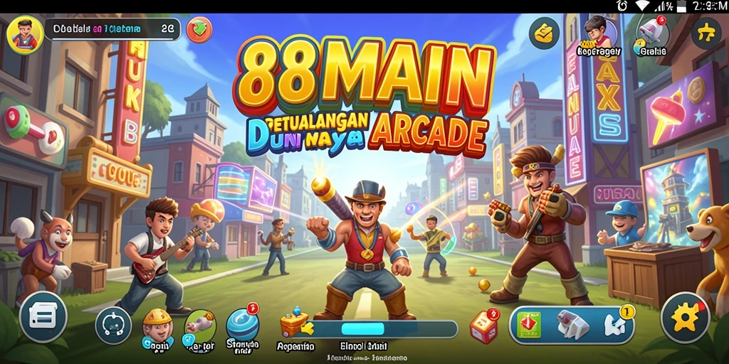 Tampilan epic gameplay Arcade yang mendebarkan.