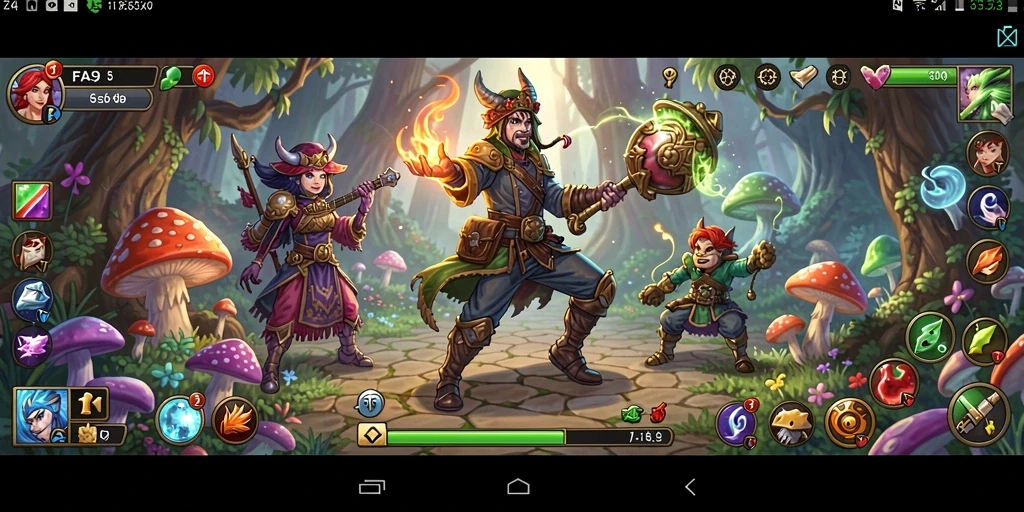 Screenshot gameplay FA99 menampilkan pertarungan epik dan eksplorasi dunia.