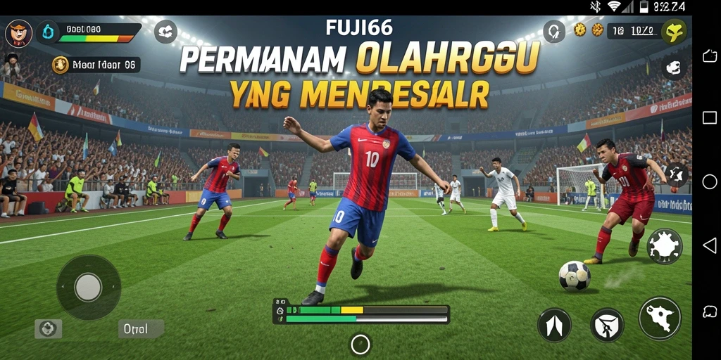 Tampilan gameplay menegangkan dari FUJI66 yang menampilkan aksi olahraga.