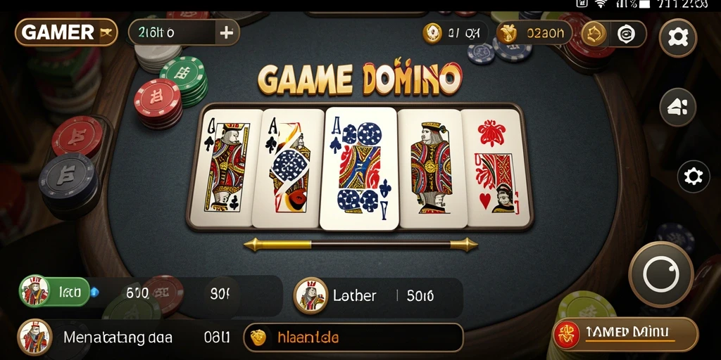 Screenshot utama GAMERP menunjukkan begitu serunya gameplay Domino yang penuh strategi.