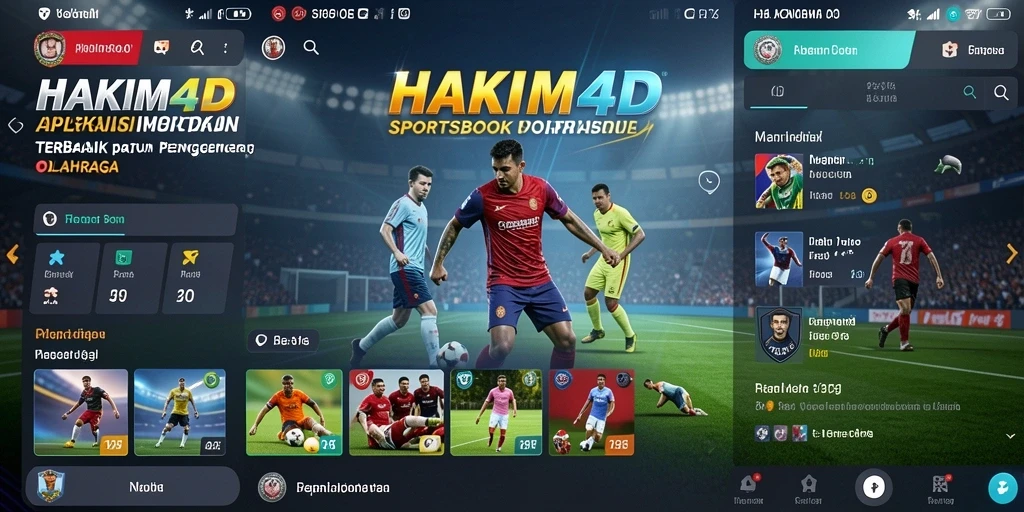 Tampilan gameplay HAKIM4D dengan berbagai opsi taruhan olahraga.