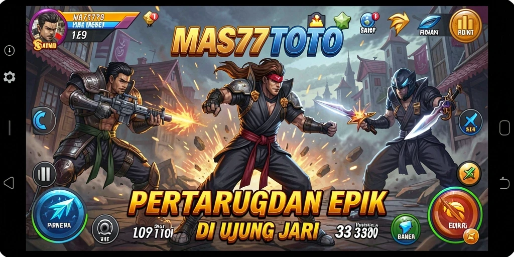 Tangkapan layar permainan MAS77TOTO menampilkan pertarungan yang mendebarkan.