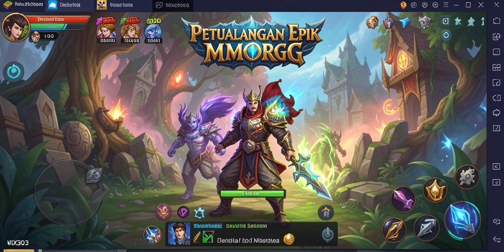 Tampilan gameplay seru dalam dunia luas NX303.