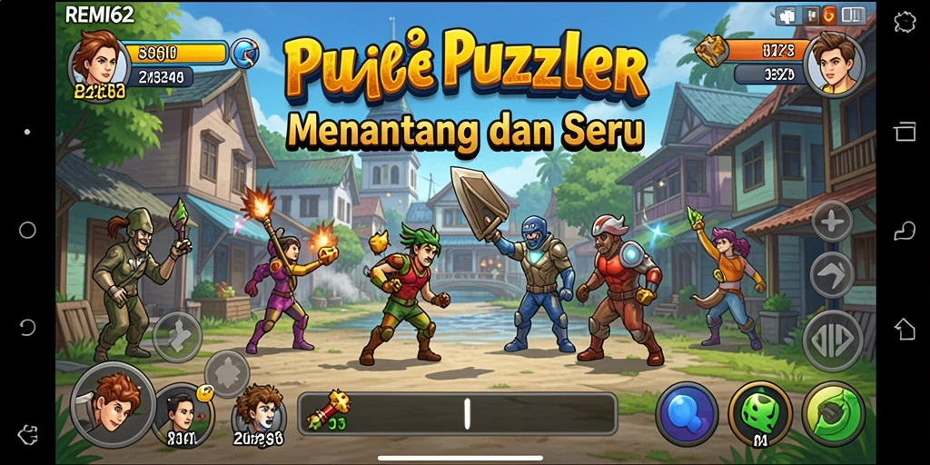 Tampilan gameplay <strong>REMI62</strong> yang menantang dan interaktif.