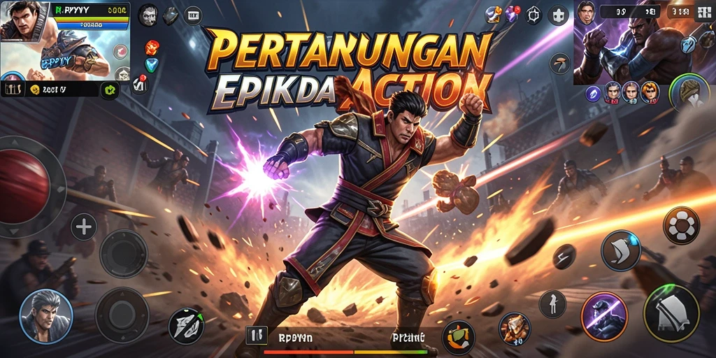 Tampilan gameplay seru RPYYY dengan aksi pertarungan yang intens.