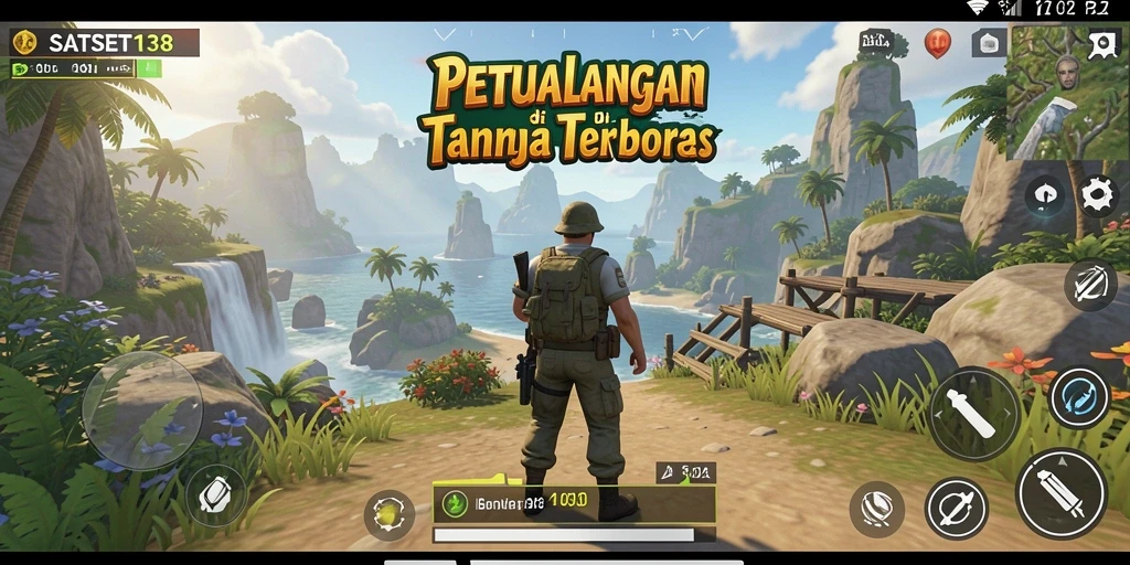 Screenshot SATSET138 menampilkan petualangan seru di dunia terbuka.