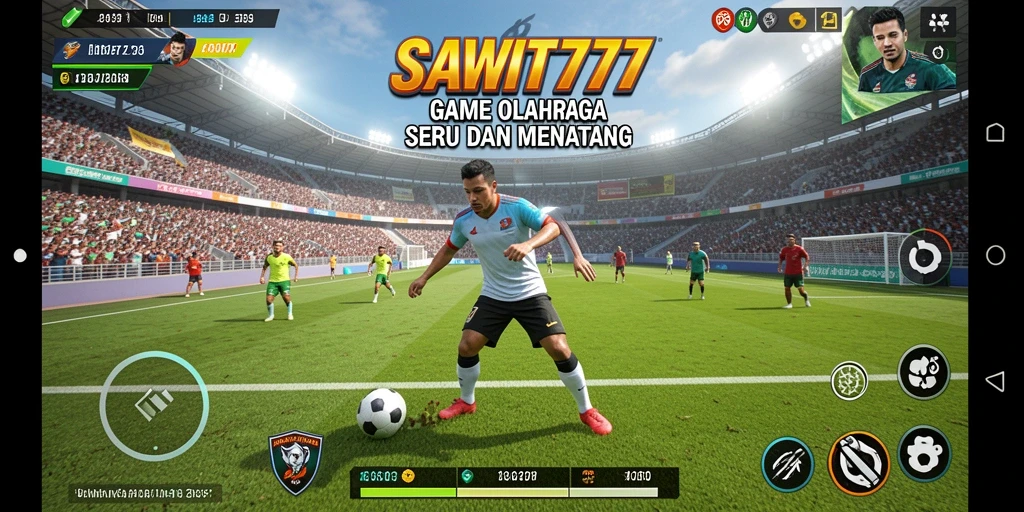 Tampilan gameplay seru dalam SAWIT777 yang menampilkan aksi olahraga.