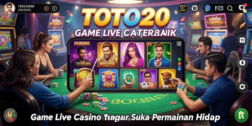 Tangkapan layar gameplay Live Casino di TOTO20 yang menampilkan dealer langsung.